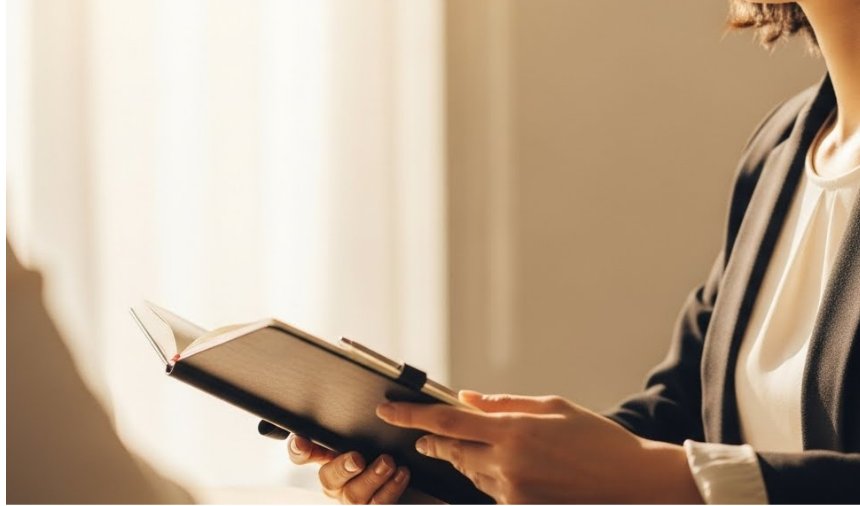 女性が話している